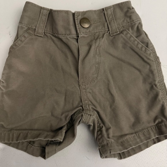 Carhartt Baby Boy's Canvas Utility Shorts Tan  - Size 3M - Picture 1 of 8